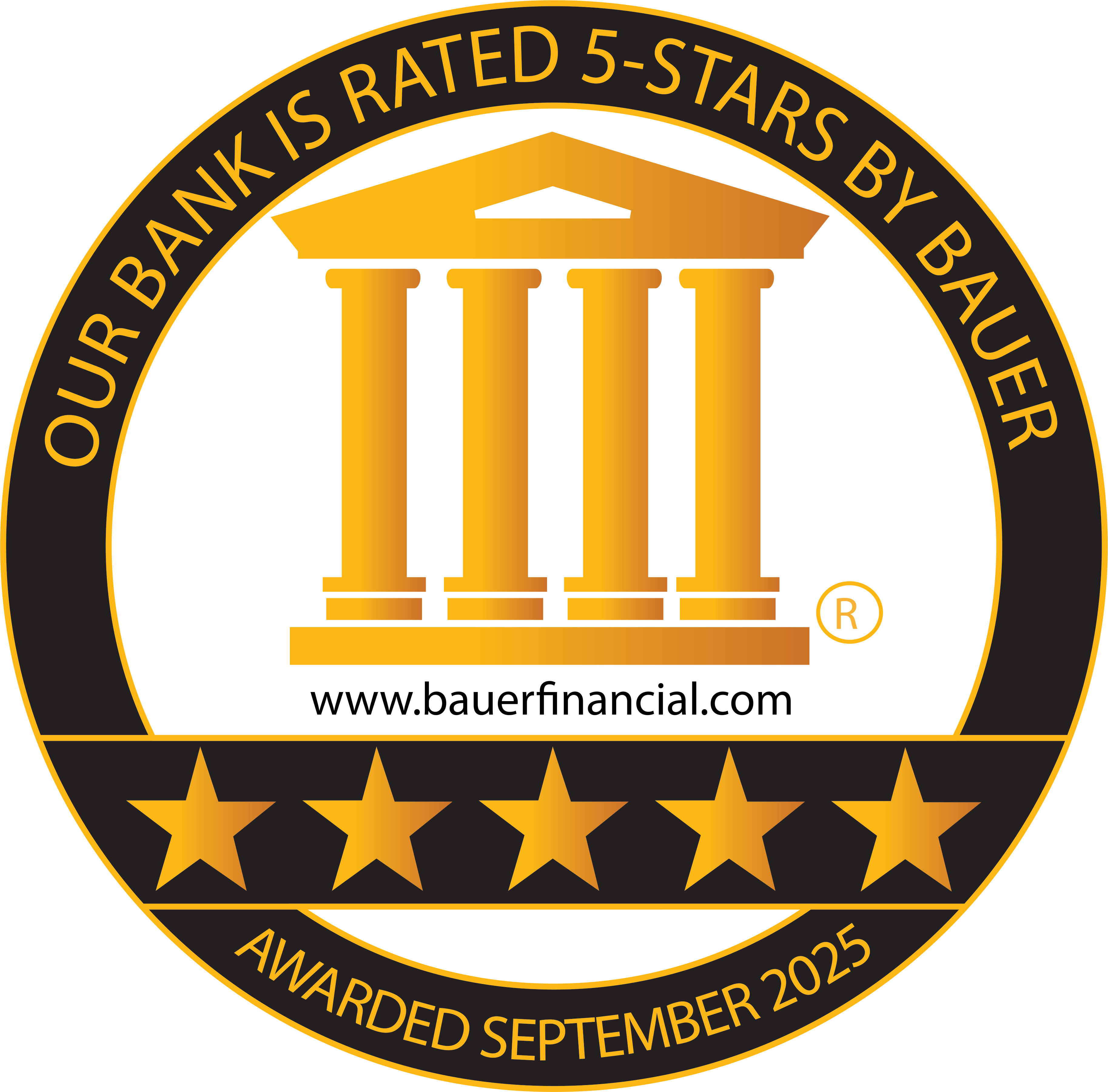 BauerFinancial Award September 2025